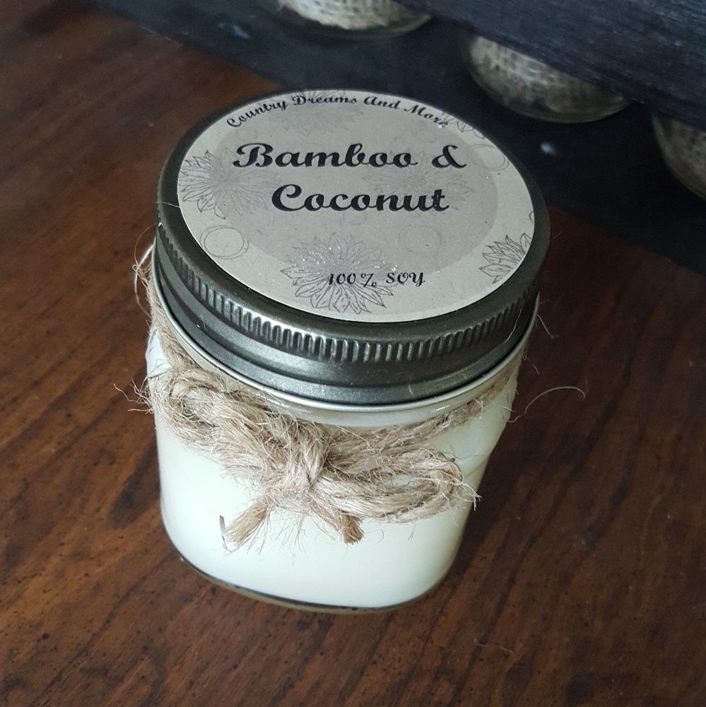 Bamboo and coconut 100% soy candle
